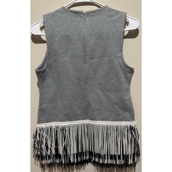 J. Crew‎ Women’s NWT Fringe Sleeveless Top Size XS - Grey - Picture 7 of 10